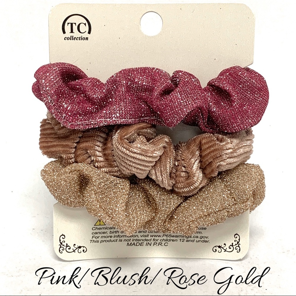 Glitter and Velvet 3-Pack Scrunchies - Picture 4 of 7